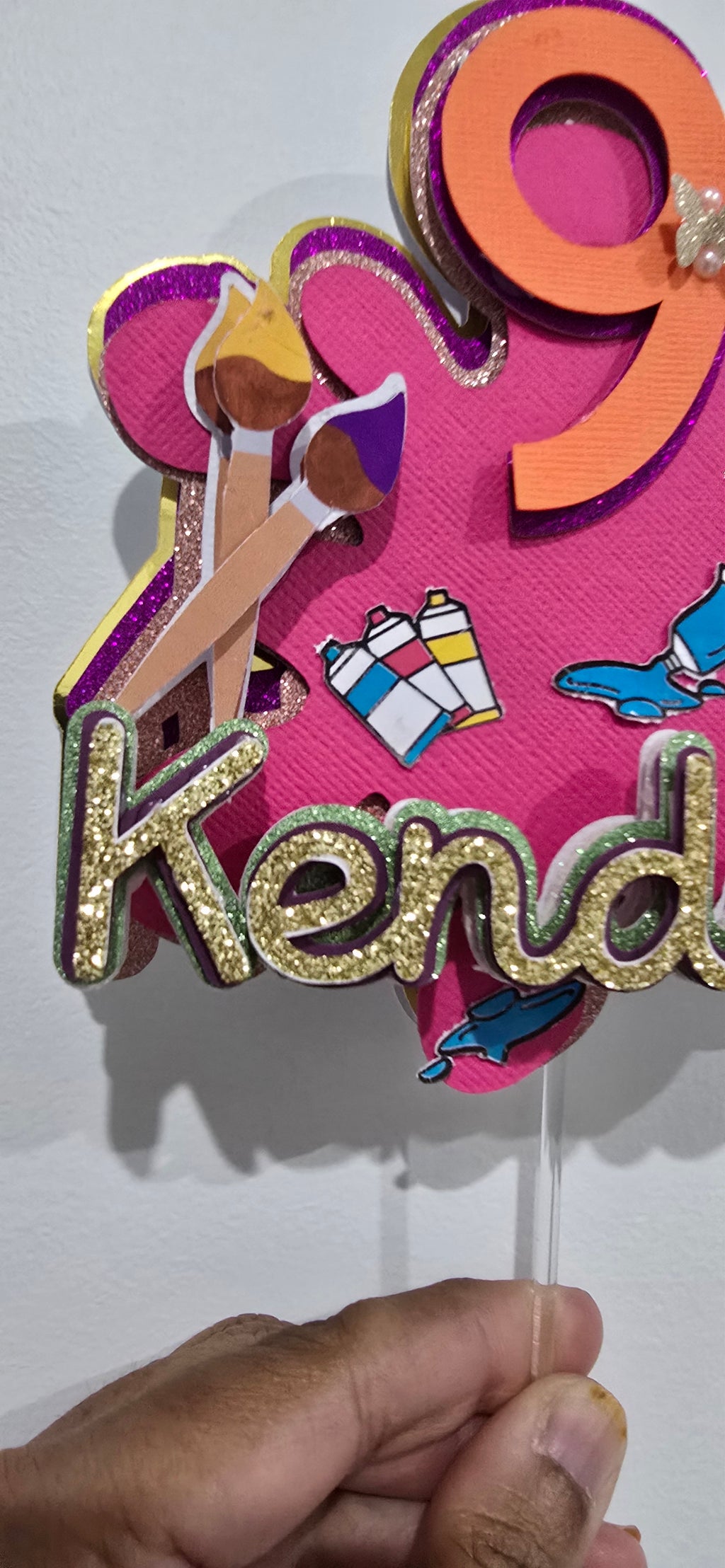 🎨 Personalised Art Theme Cake Topper 🎨