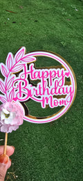 🌸 Personalised Birthday Cake Topper for Mum 🌸