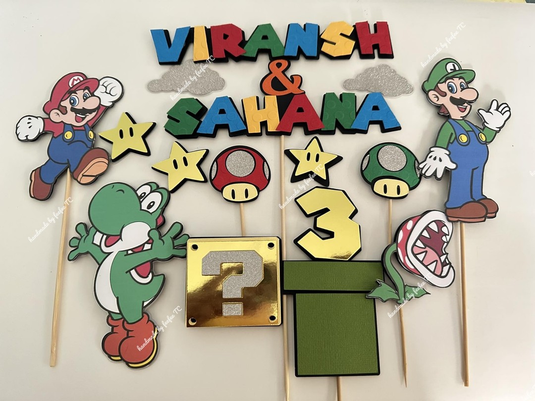 🎮 Mario Game Cake Topper 🎮