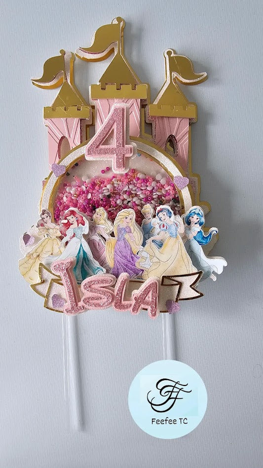 ✨ Personalised Princess Shaker Cake Topper ✨