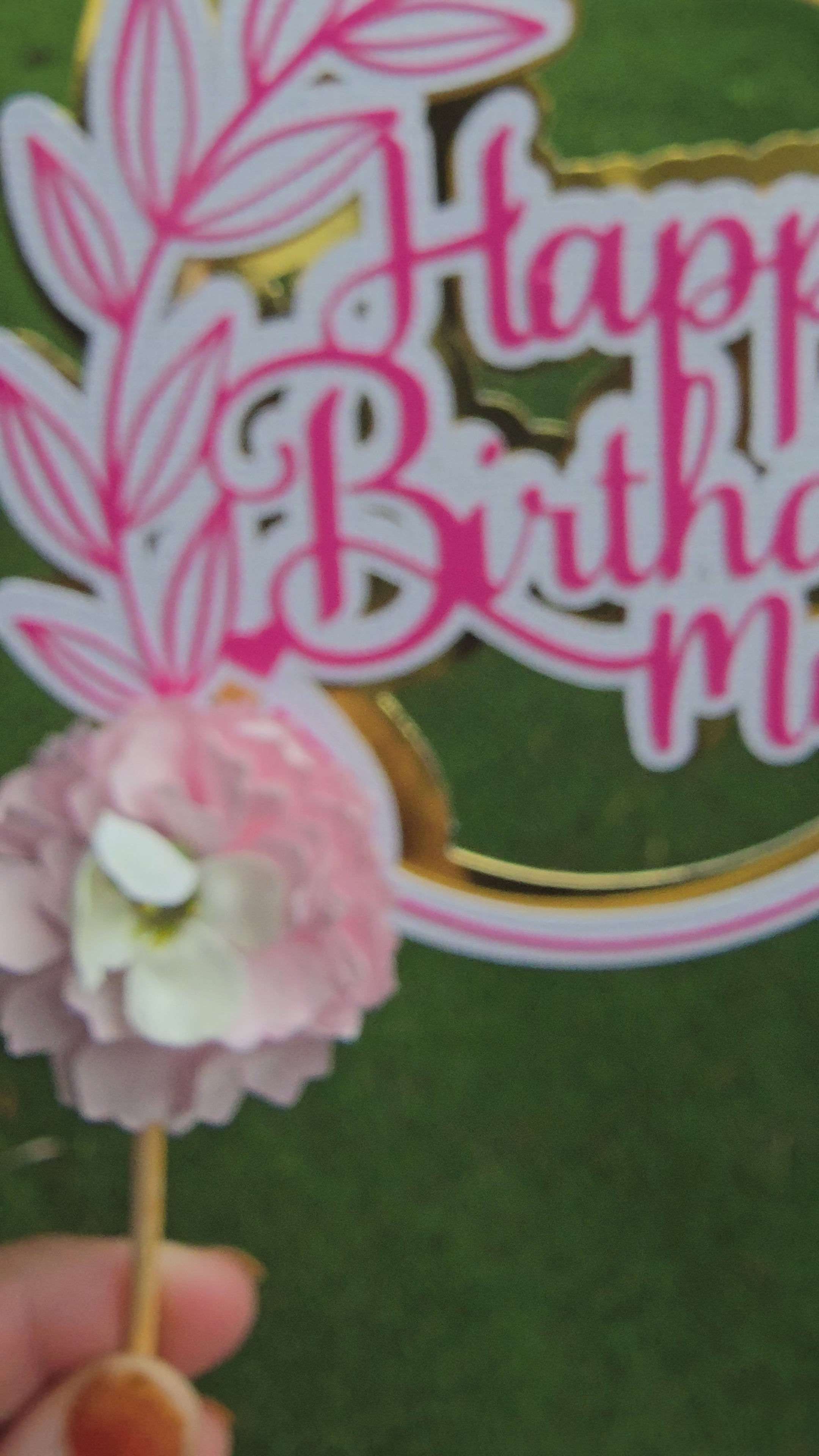 🌸 Personalised Birthday Cake Topper for Mum 🌸