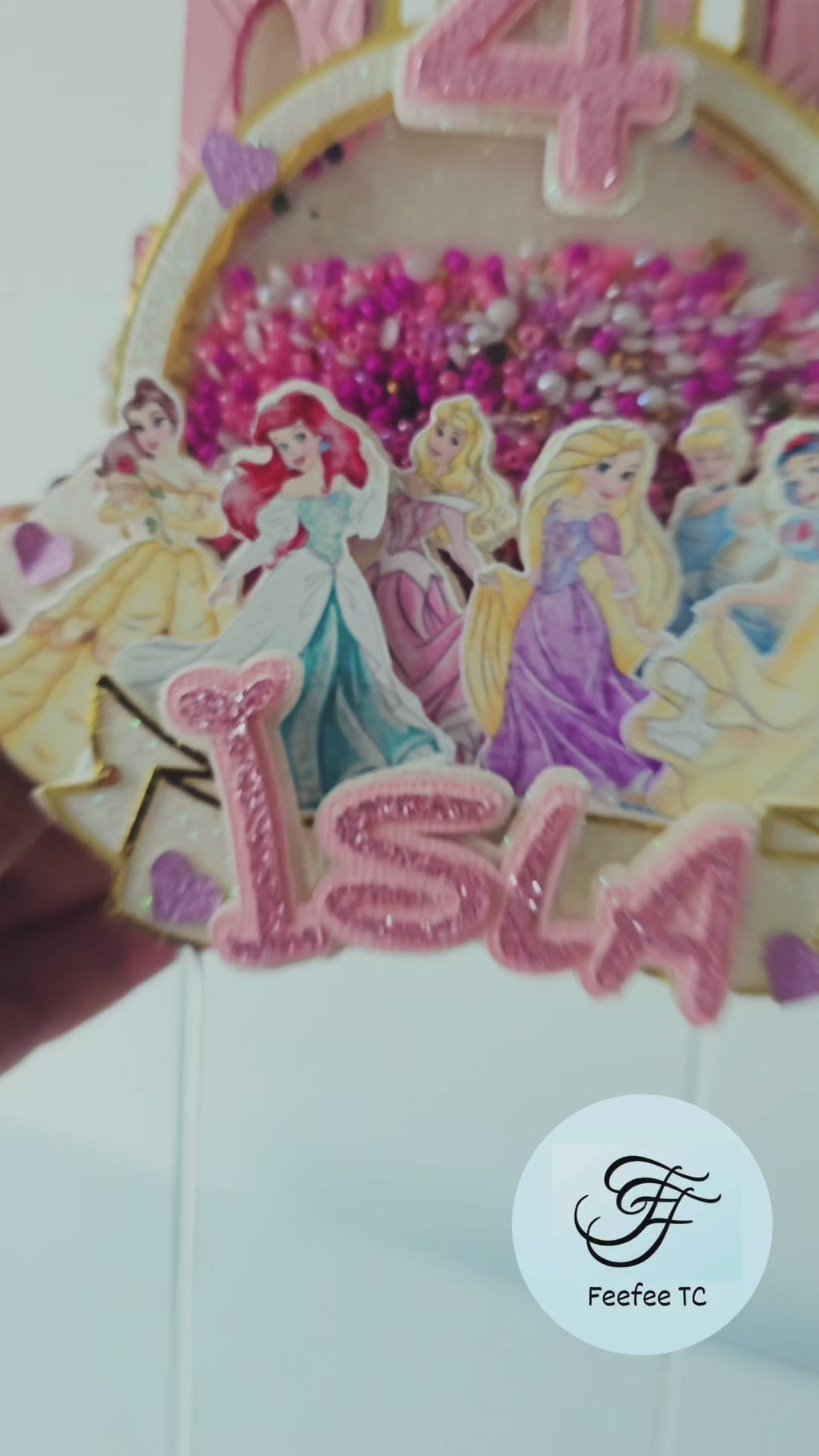 ✨ Personalised Princess Shaker Cake Topper ✨