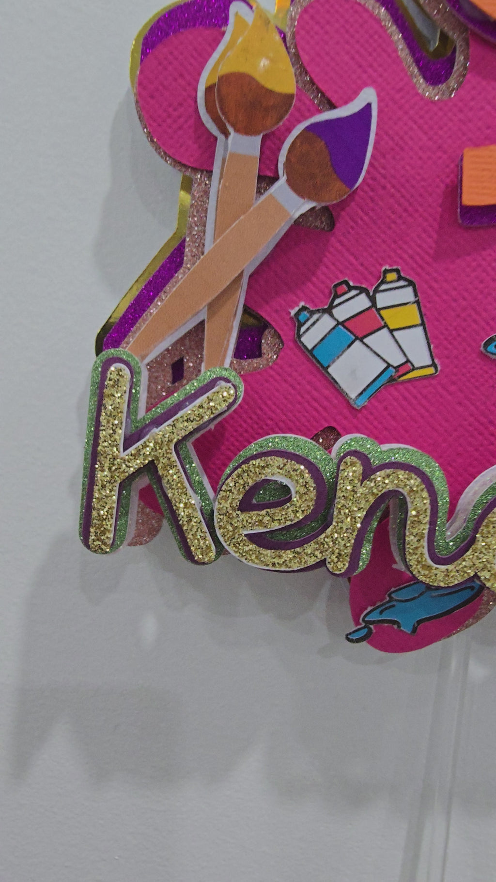 🎨 Personalised Art Theme Cake Topper 🎨